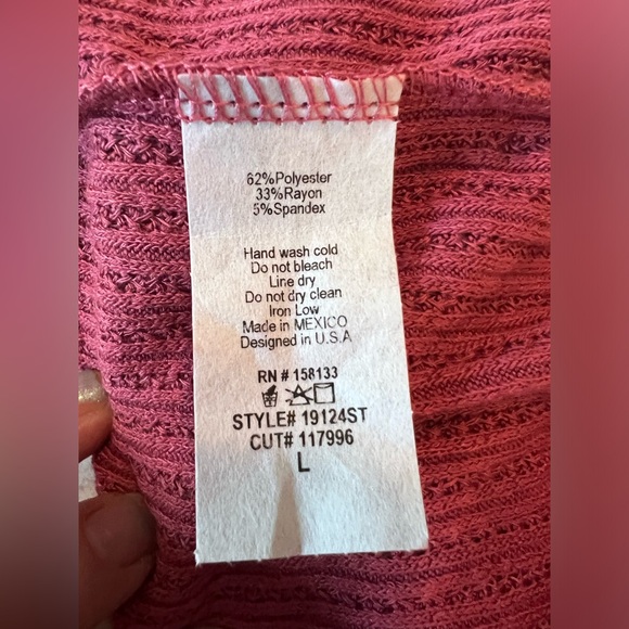 Pink Clover mock neck knit top, size large, new without tags - Picture 4 of 5